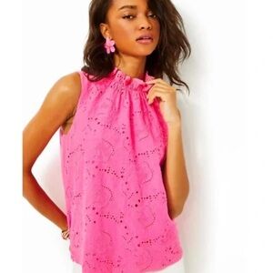 Lilly Pulitzer Dahliana Eyelet Top